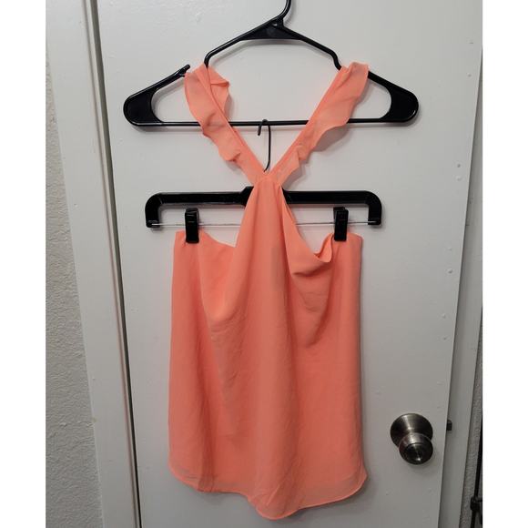 Naked Zebra Coral Halter Neck Style Cross Back Seeveless Top Blouse Womens L NWT - Picture 3 of 7